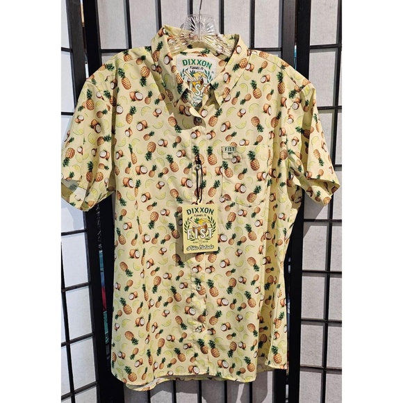 DIXXON FLANNEL CO. Women’s “Piña Colada” Short Sleeve Button-Up – Size XL - Picture 2 of 9
